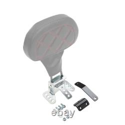 Black+Red Stitching Driver Backrest Pad Fit For Harley Touring Road Glide 09-23