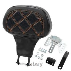 Black Rider Driver Backrest Fit For Harley Touring CVO Street Road Glide 1988-23