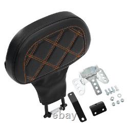 Black Rider Driver Backrest Fit For Harley Touring CVO Street Road Glide 1988-23