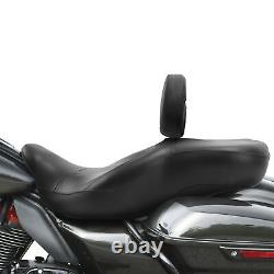 Black Rider Driver Backrest Pad Fit For Harley Touring Road Street Glide 09-23