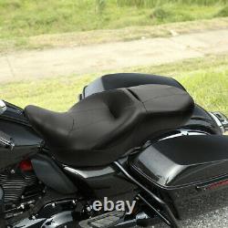 Black Rider Passenger Seat Fit For Harley Touring FLHR FLHX FLTRX FLHTK 09-21 20