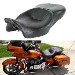 Black Rider Passenger Seat For Harley Touring Street Tri Glide Road King 09-2020