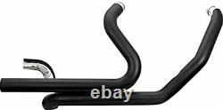Black S&S Power Tune Crossover Headers Exhaust Dual Pipes 09-2016 Harley Touring
