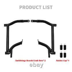 Black Saddlebag Guard Bag Guards Crash Bar Fit For Harley Touring 2009 up FLH