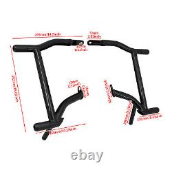 Black Saddlebag Guard Bag Guards Crash Bar Fit For Harley Touring 2009 up FLH