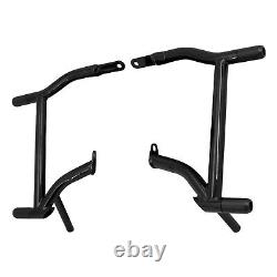 Black Saddlebag Guard Bag Guards Crash Bar Fit For Harley Touring 2009 up FLH