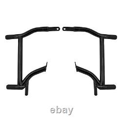 Black Saddlebag Guard Bag Guards Crash Bar Fit For Harley Touring 2009 up FLH