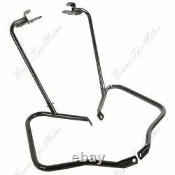 Black Saddlebag Guard Bracket for Harley Touring FLHR Road Glide Road King BT