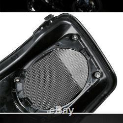 Black Saddlebag Speaker Lid Bag For Harley Tour Street Glide Road King 1993-2013