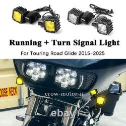 Black Shark Demon LED Turn Signals Light For Harley Touring Road Glide 2015-2025