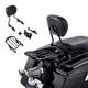 Black Sissy Bar Backrest Rack Docking Kit Fit For Harley Touring Glide 2009-2013