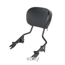 Black Sissy Bar Backrest Rack Docking Kit Fit For Harley Touring Glide 2009-2013