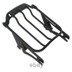 Black Sissy Bar Backrest Rack Docking Kit Fit For Harley Touring Glide 2009-2013