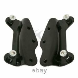 Black Sissy Bar Backrest Rack Docking Kit Fit For Harley Touring Glide 2009-2013