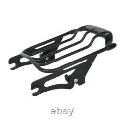 Black Sissy Bar Backrest Rack Docking Kit Fit For Harley Touring Glide 2009-2013