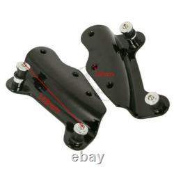 Black Sissy Bar Backrest Rack Docking Kit Fit For Harley Touring Glide 2009-2013