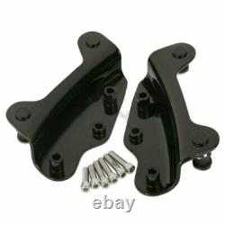 Black Sissy Bar Backrest Rack Docking Kit Fit For Harley Touring Glide 2009-2013