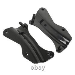 Black Solo Mount Rack Docking Hardware Fit For Harley Tour Pak Road King 2014-23