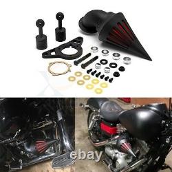 Black Spike Air Cleaner Intake For Harley Softail Dyna Touring