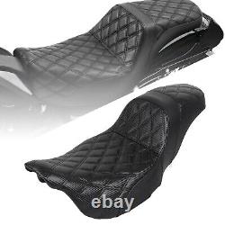 Black Step-Up Extended Reach Seat For Harley Touring Road King Glide FLTRX 08-up