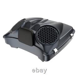 Black Tempest Dual 8'' Speaker Lids Fits Advanblack/Harley Razor Tour Pack Pak