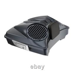 Black Tempest Dual 8'' Speaker Lids Fits Advanblack/Harley Razor Tour Pack Pak