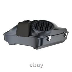 Black Tempest Dual 8'' Speaker Lids Fits Advanblack/Harley Razor Tour Pack Pak