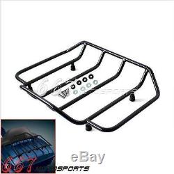 Black Tour Pak Pack Luggage Top Rack For Harley Touring Road King Street Glide