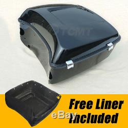 Black Tour Trunk For Harley Touring Tour Pak Pack Road Electra Glide 2014-2019