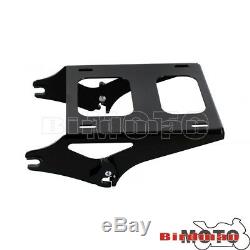 Black Two-Up Tour Pak Pack Mounting Rack For Harley Road King Street Glide 14-UP