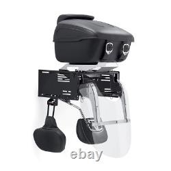 Black Wall Mount Storage Rack Fit For Harley Touring Street Road Glide