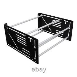 Black Wall Mount Storage Rack Fit For Harley Touring Street Road Glide