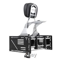 Black Wall Mount Storage Rack Fit For Harley Touring Street Road Glide