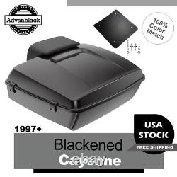 Blackened Cayenne Rushmore Chopped Tour Pack Pak For 97+ Harley Touring/Softail