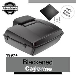 Blackened Cayenne Rushmore Chopped Tour Pack Pak For 97+ Harley Touring/Softail