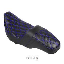 Blue Stitching Tour Step-Up Lattice Stitch Seat For Harley Touring Models 08-23