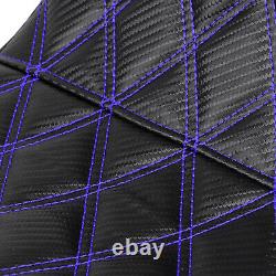 Blue Stitching Tour Step-Up Lattice Stitch Seat For Harley Touring Models 08-23