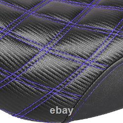 Blue Stitching Tour Step-Up Lattice Stitch Seat For Harley Touring Models 08-23