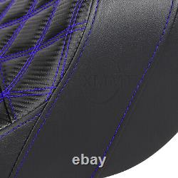 Blue Stitching Tour Step-Up Lattice Stitch Seat For Harley Touring Models 08-23