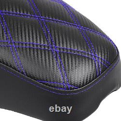 Blue Stitching Tour Step-Up Lattice Stitch Seat For Harley Touring Models 08-23