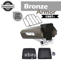 Bronze Armor Razor Tour Luggage Trunk Pack For Harley Davidson 1997+
