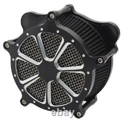 CNC Aluminum Air Cleaner Intake Turbine Filter For Harley Touring Softail Dyna