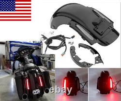 CVO Style LED Rear Fender System For 2009-2013 10 11 Harley Touring Street Glide