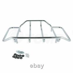 Chopped Pack Trunk Backrest 2 Up Rack Fit For Harley Touring Electra Glide 97-08