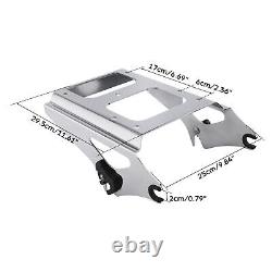 Chopped Pack Trunk Backrest Rack Docking Hardware Fit For Harley Touring 2009-13