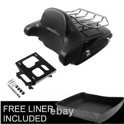 Chopped Pack Trunk Pad withSolo Mount Rack Fit For Harley Tour Pak FLSL FXBB 18-21