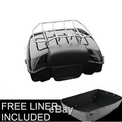 Chopped Pack Trunk Rack Backrest For Harley Tour Pak Touring Electra Glide 14-19