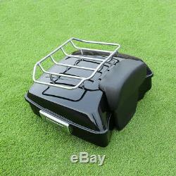 Chopped Pack Trunk Rack Backrest For Harley Tour Pak Touring Electra Glide 14-19