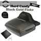 Chopped Tour Pack Wrap Around For Harley/softail 97+ Hard Candy Black Gold Flake