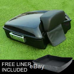 Chopped Tour Pak Pack Trunk +Backrest Fit For Harley Street Electra Glide 14-19